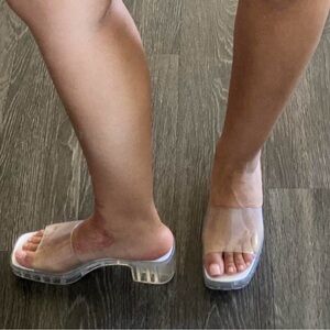 Urban Outfitters Transparent Women's Block Heel Sandals